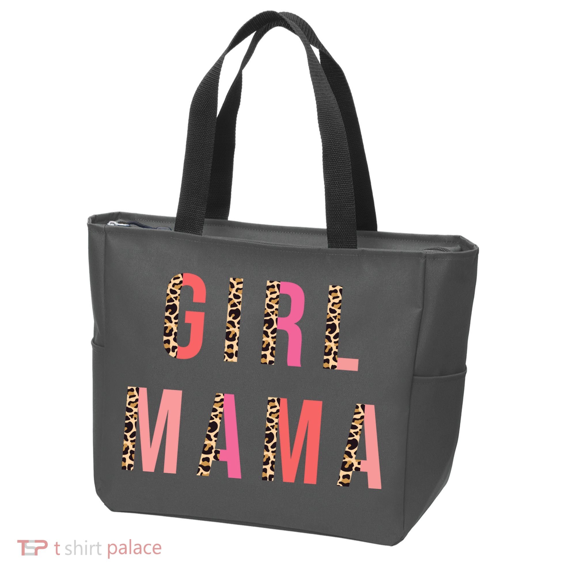Girl Mama Leopard Tote Bag
