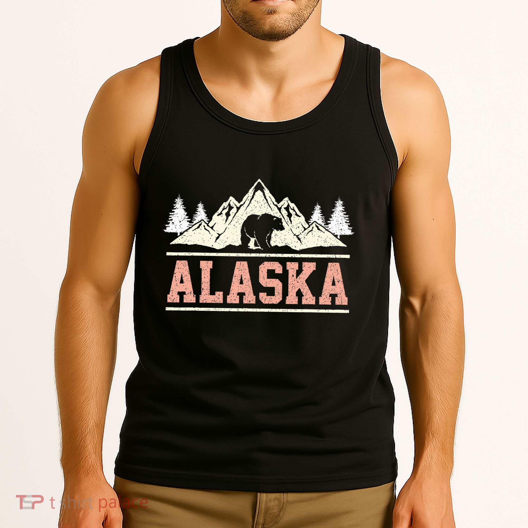 Glacier Mountain Landscape Alaskan Bear Wildlife Alaska Tank Top