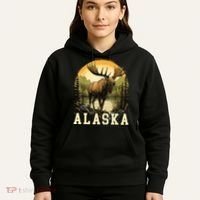 Glacier Mountain Landscape Alaskan Wildlife Alaska Moose Hoodie thumb 5