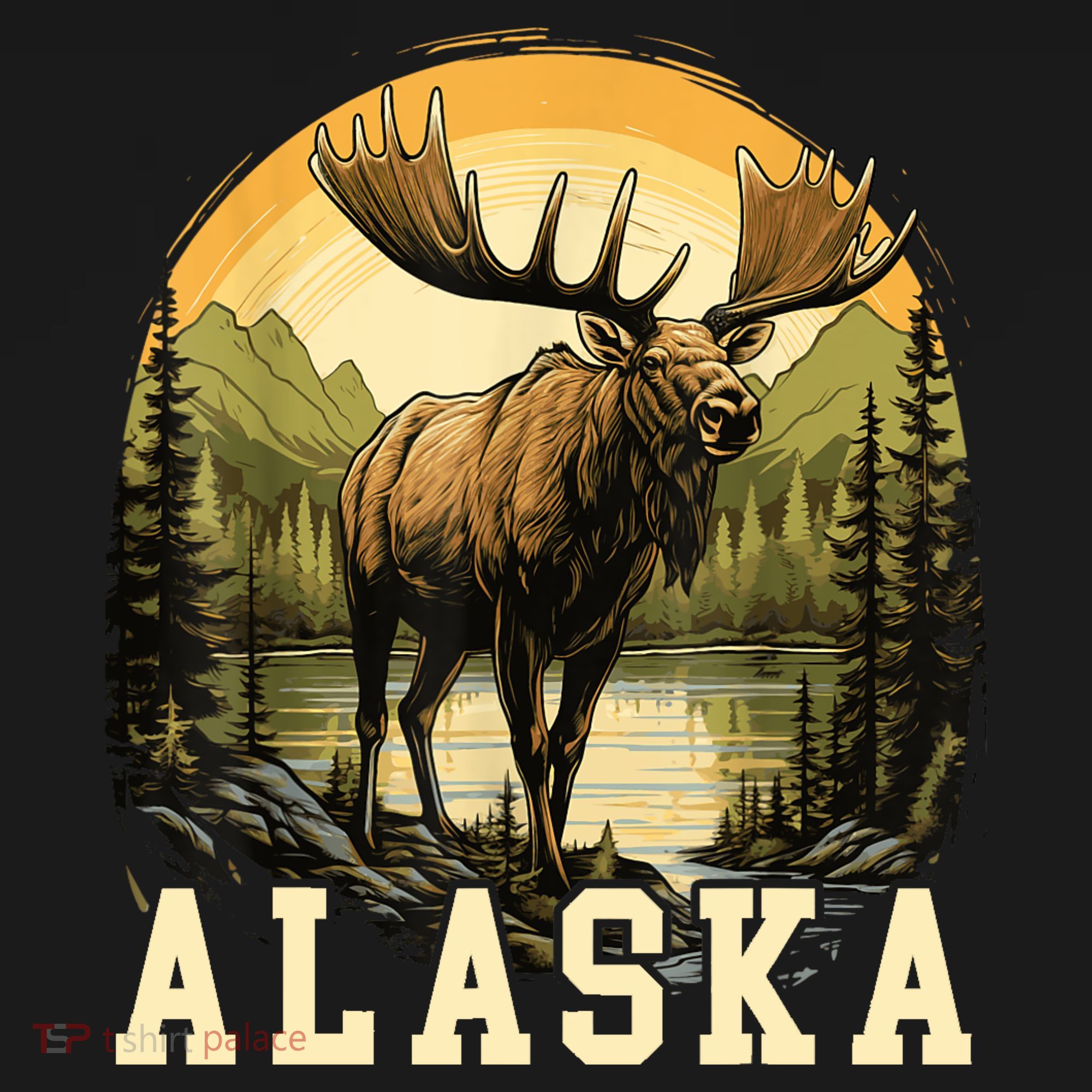 Glacier Mountain Landscape Alaskan Wildlife Alaska Moose Long Sleeve Shirt