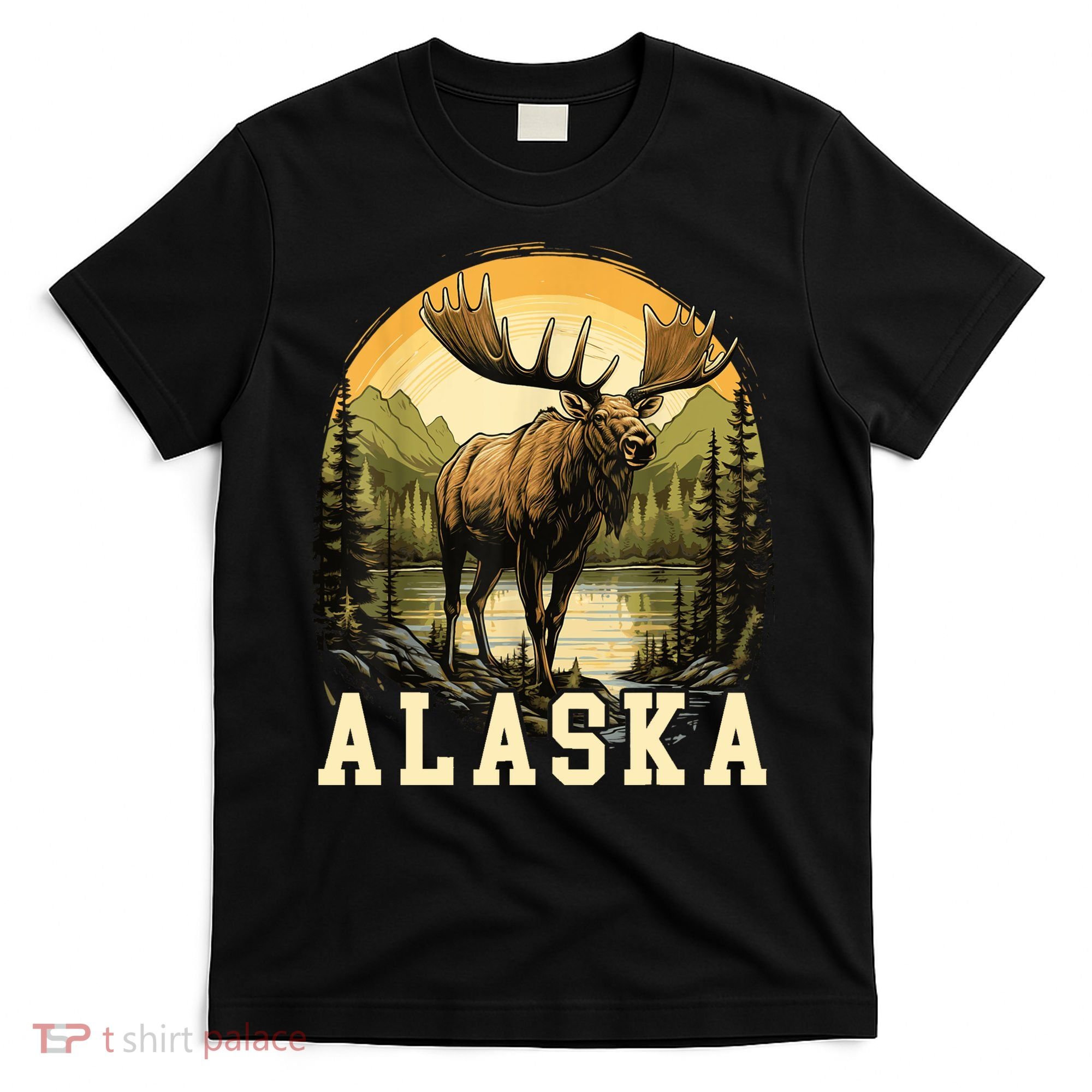 Glacier Mountain Landscape Alaskan Wildlife Alaska Moose T-Shirt