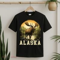 Glacier Mountain Landscape Alaskan Wildlife Alaska Moose T-Shirt thumb 2