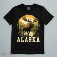 Glacier Mountain Landscape Alaskan Wildlife Alaska Moose T-Shirt thumb 5