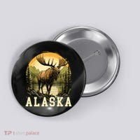 Glacier Mountain Landscape Alaskan Wildlife Alaska Moose Button thumb 0