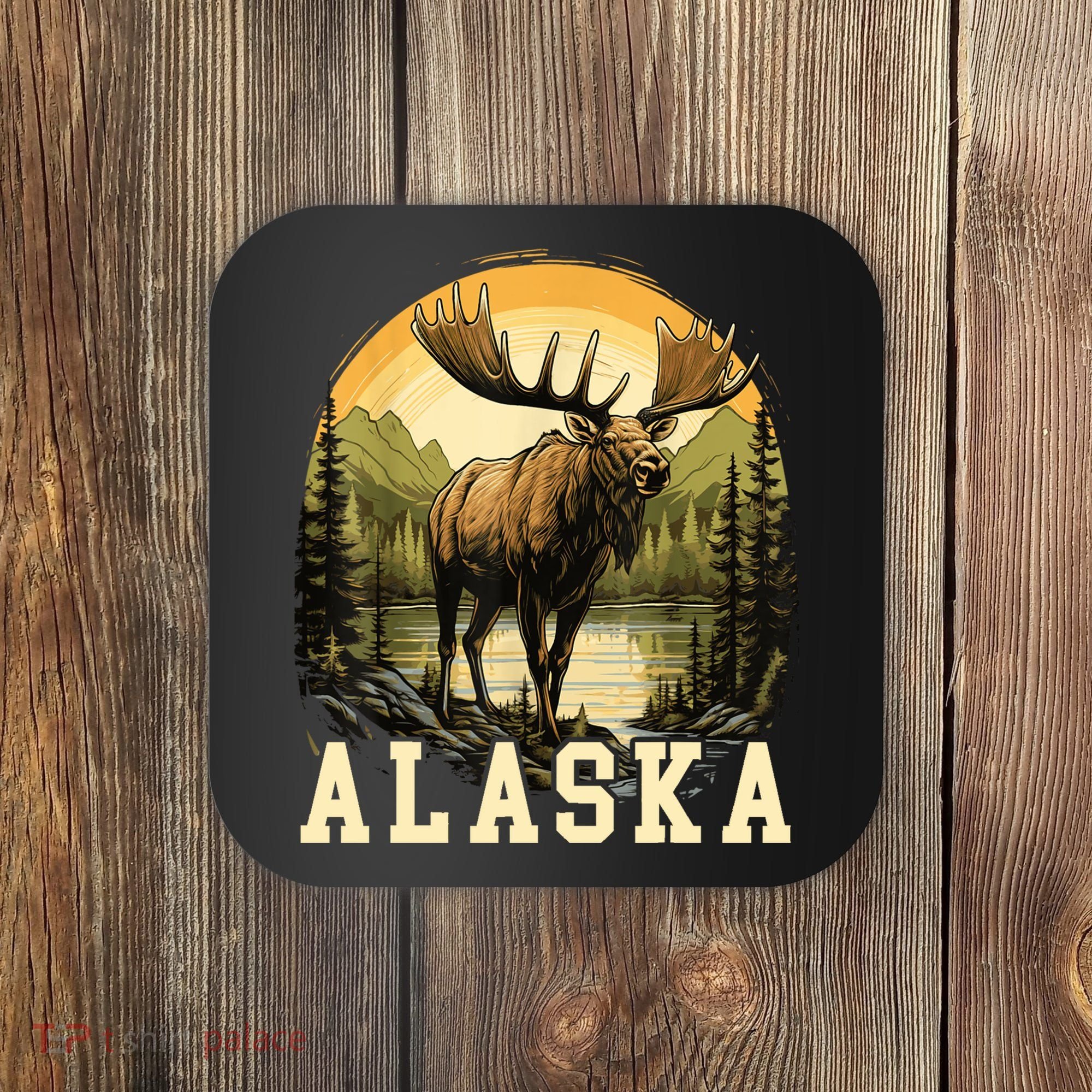 Glacier Mountain Landscape Alaskan Wildlife Alaska Moose Coaster