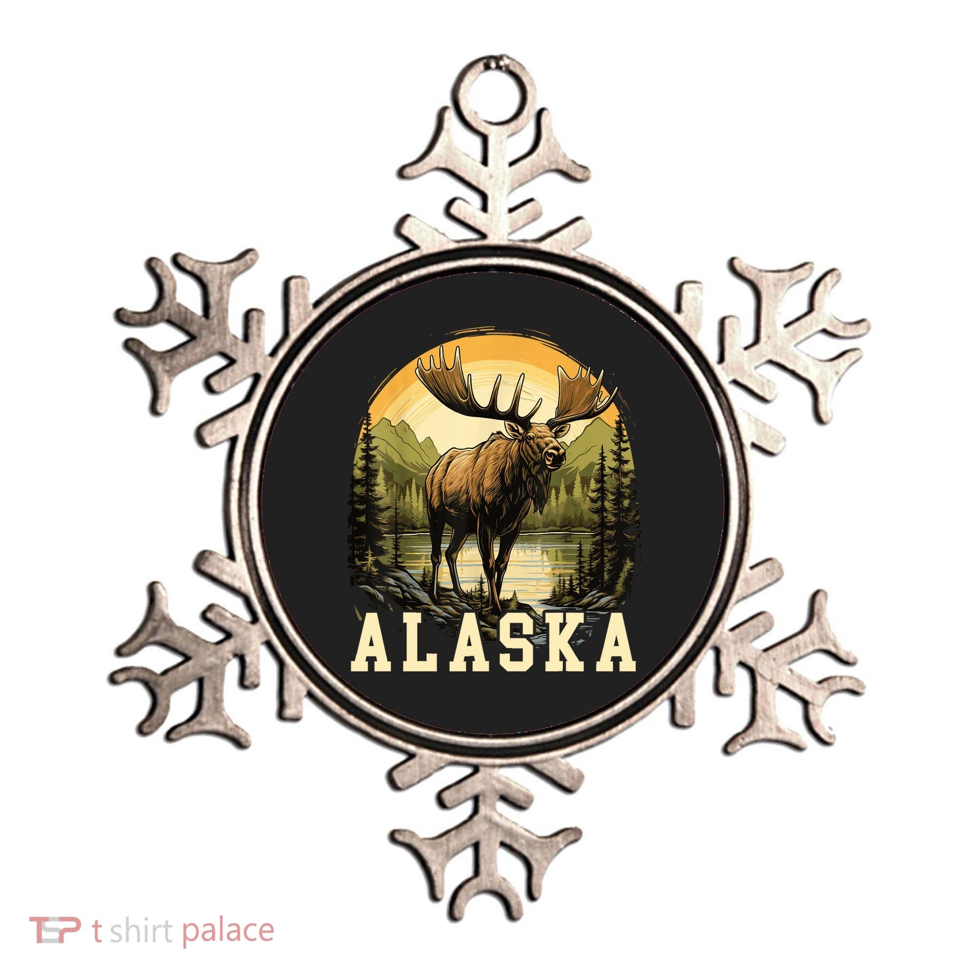 Glacier Mountain Landscape Alaskan Wildlife Alaska Moose Ornament