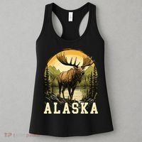 Glacier Mountain Landscape Alaskan Wildlife Alaska Moose Women's Tank Top thumb 3