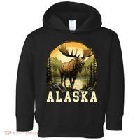 Glacier Mountain Landscape Alaskan Wildlife Alaska Moose Toddler Hoodie thumb 0