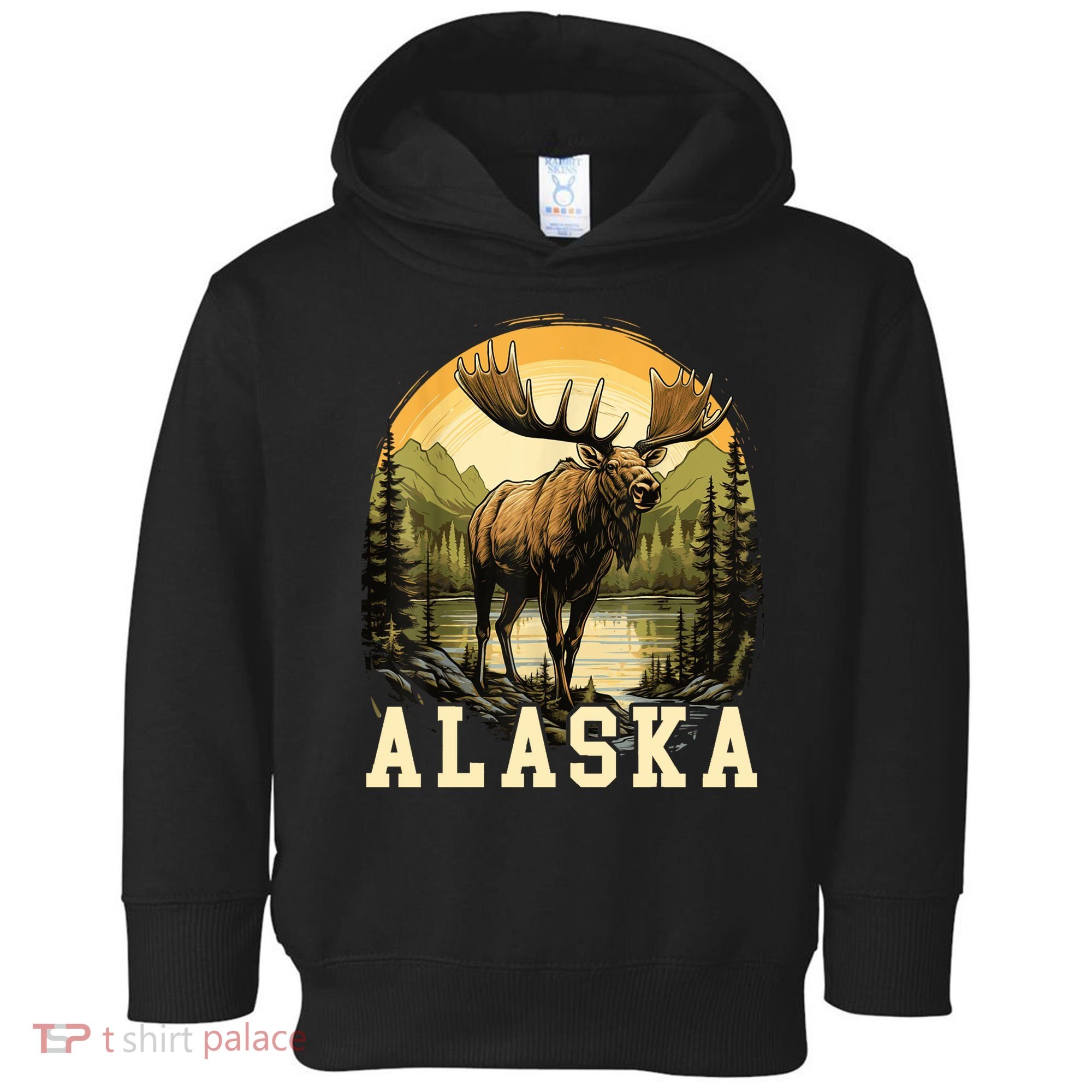 Glacier Mountain Landscape Alaskan Wildlife Alaska Moose Toddler Hoodie