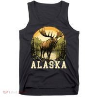 Glacier Mountain Landscape Alaskan Wildlife Alaska Moose Tank Top thumb 0