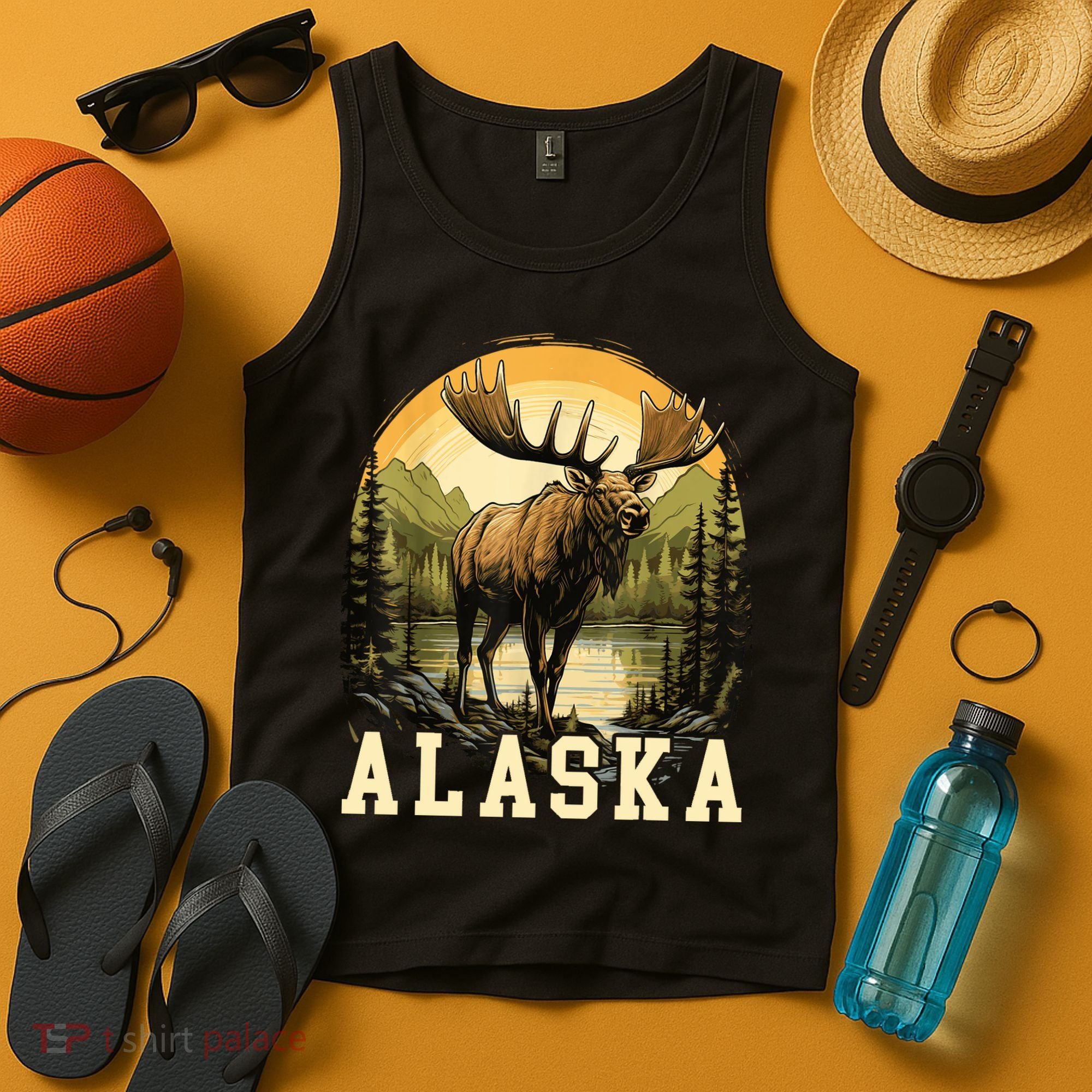 Glacier Mountain Landscape Alaskan Wildlife Alaska Moose Tank Top