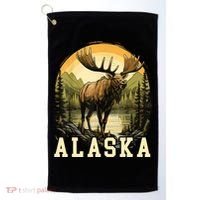 Glacier Mountain Landscape Alaskan Wildlife Alaska Moose Golf Towel thumb 0