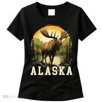Glacier Mountain Landscape Alaskan Wildlife Alaska Moose Women's T-Shirt thumb 0