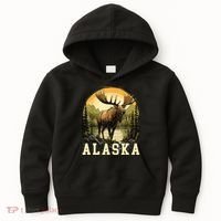 Glacier Mountain Landscape Alaskan Wildlife Alaska Moose Kids Hoodie thumb 0