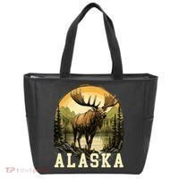 Glacier Mountain Landscape Alaskan Wildlife Alaska Moose Tote Bag thumb 0