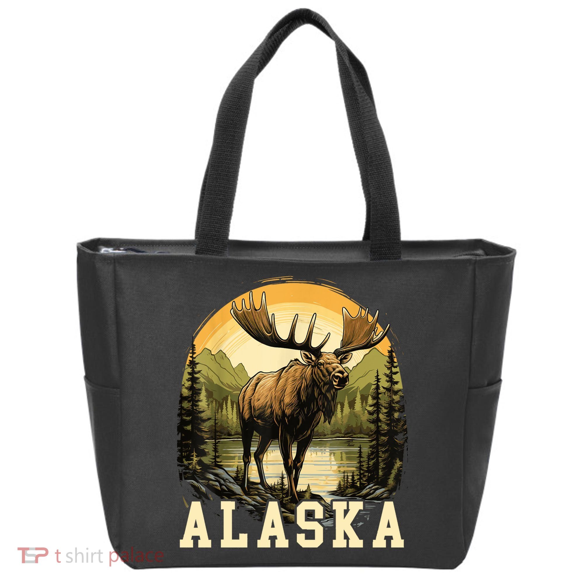Glacier Mountain Landscape Alaskan Wildlife Alaska Moose Tote Bag