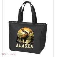 Glacier Mountain Landscape Alaskan Wildlife Alaska Moose Tote Bag thumb 3