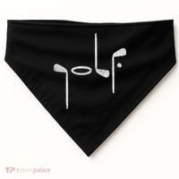 Golf Minimalist Logo Women Golf Fan Golfer USA-Made Doggie Bandana thumb 0