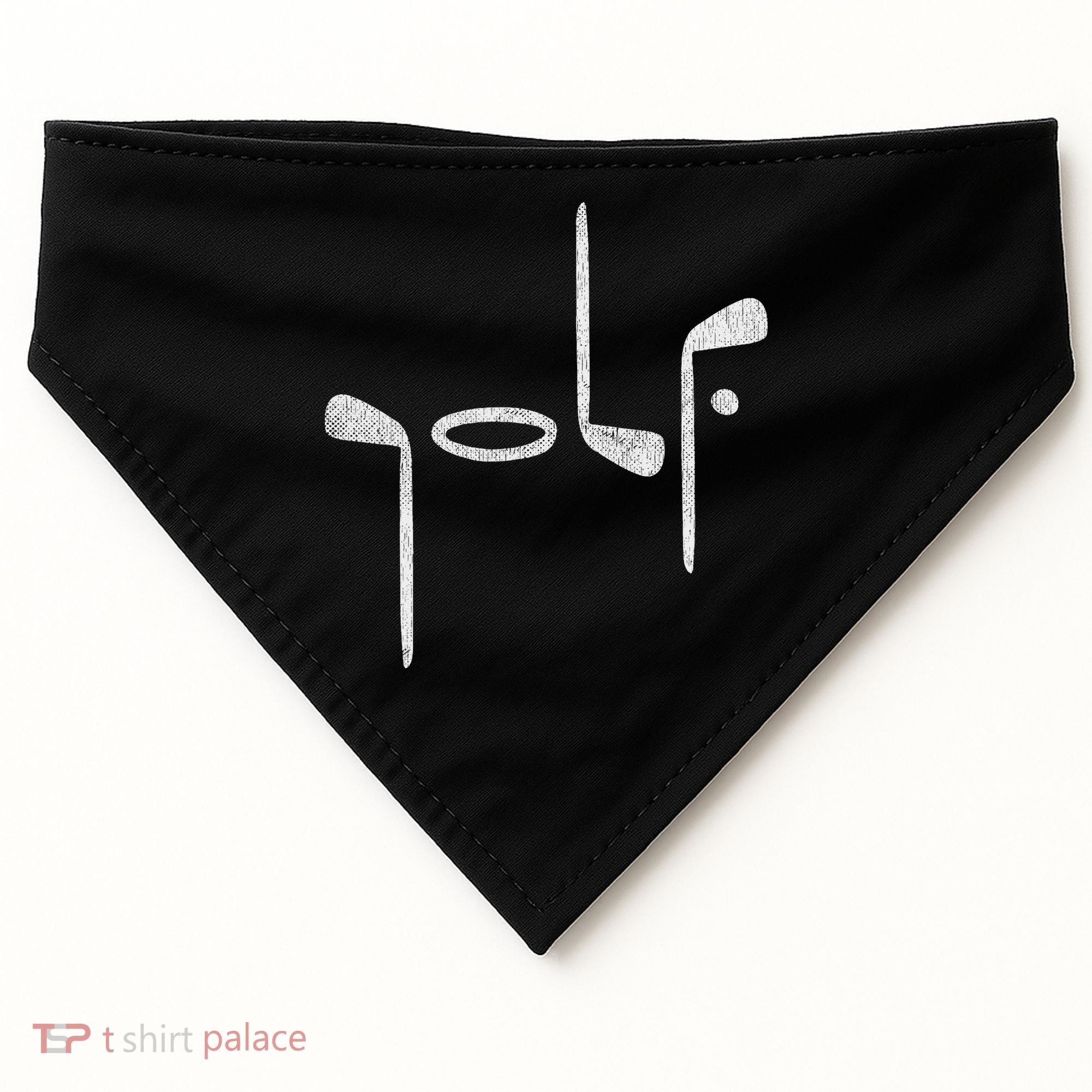 Golf Minimalist Logo Women Golf Fan Golfer USA-Made Doggie Bandana