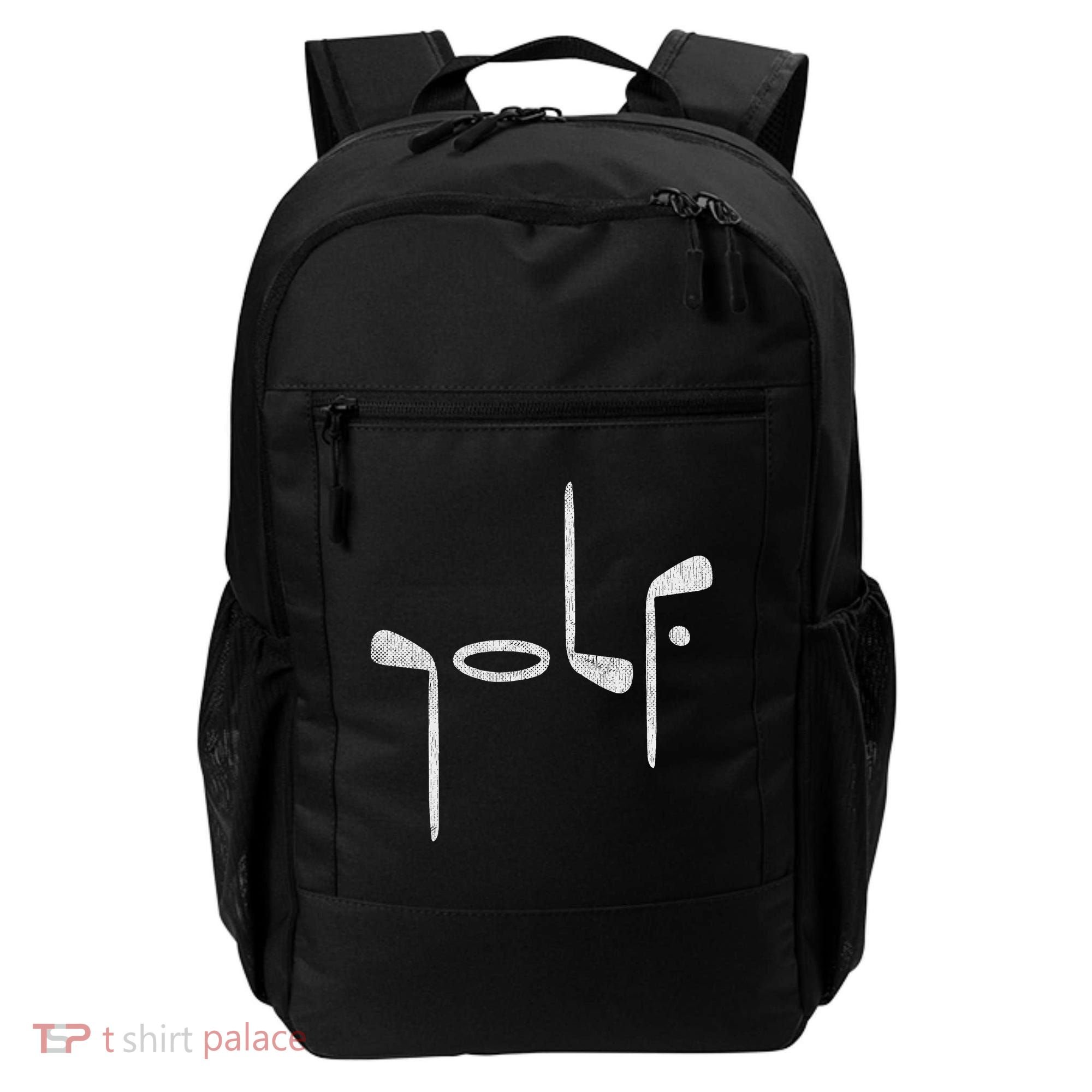 Golf Minimalist Logo Women Golf Fan Golfer Backpack