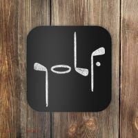 Golf Minimalist Logo Women Golf Fan Golfer Coaster thumb 0
