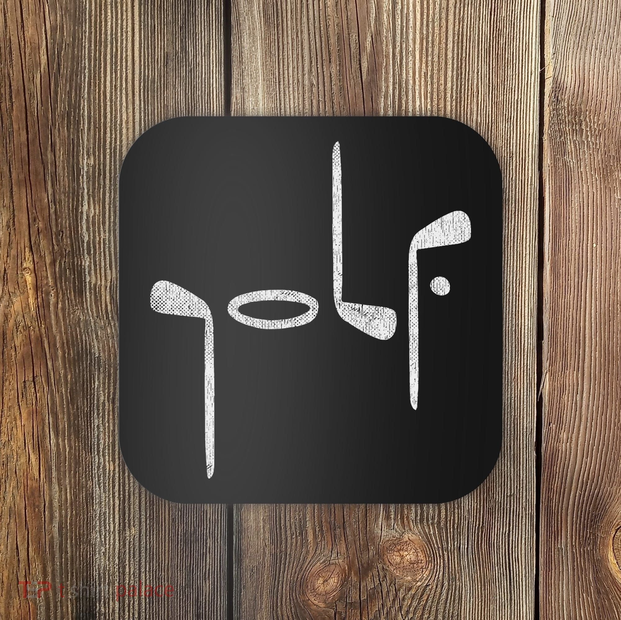 Golf Minimalist Logo Women Golf Fan Golfer Coaster