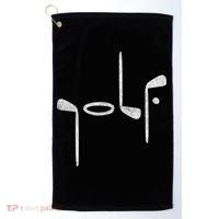Golf Minimalist Logo Women Golf Fan Golfer Golf Towel thumb 0