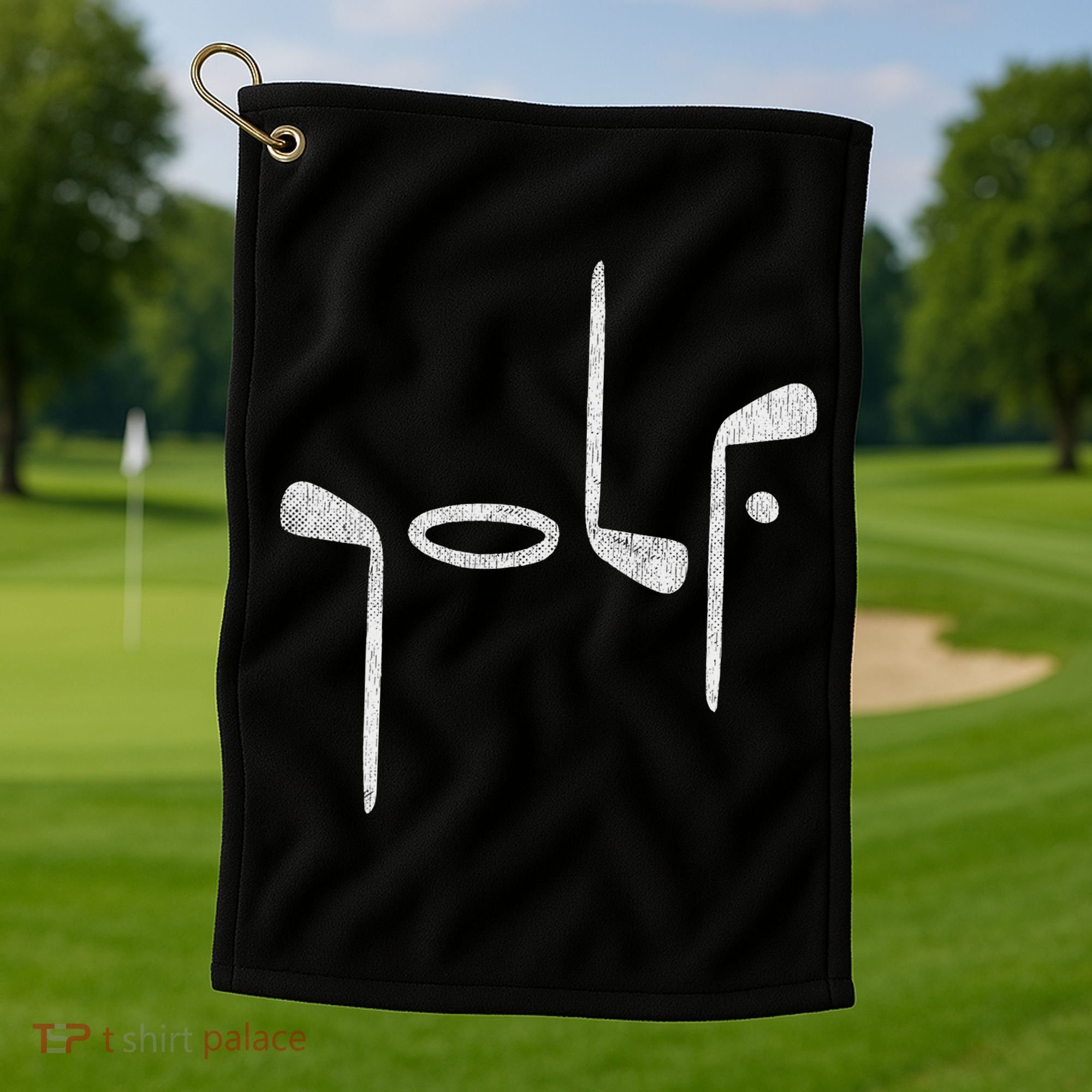 Golf Minimalist Logo Women Golf Fan Golfer Golf Towel