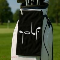 Golf Minimalist Logo Women Golf Fan Golfer Golf Towel thumb 2