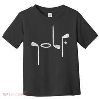 Golf Minimalist Logo Women Golf Fan Golfer Toddler T-Shirt thumb 0