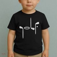 Golf Minimalist Logo Women Golf Fan Golfer Toddler T-Shirt thumb 2