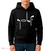 Golf Minimalist Logo Women Golf Fan Golfer Kids Hoodie thumb 4
