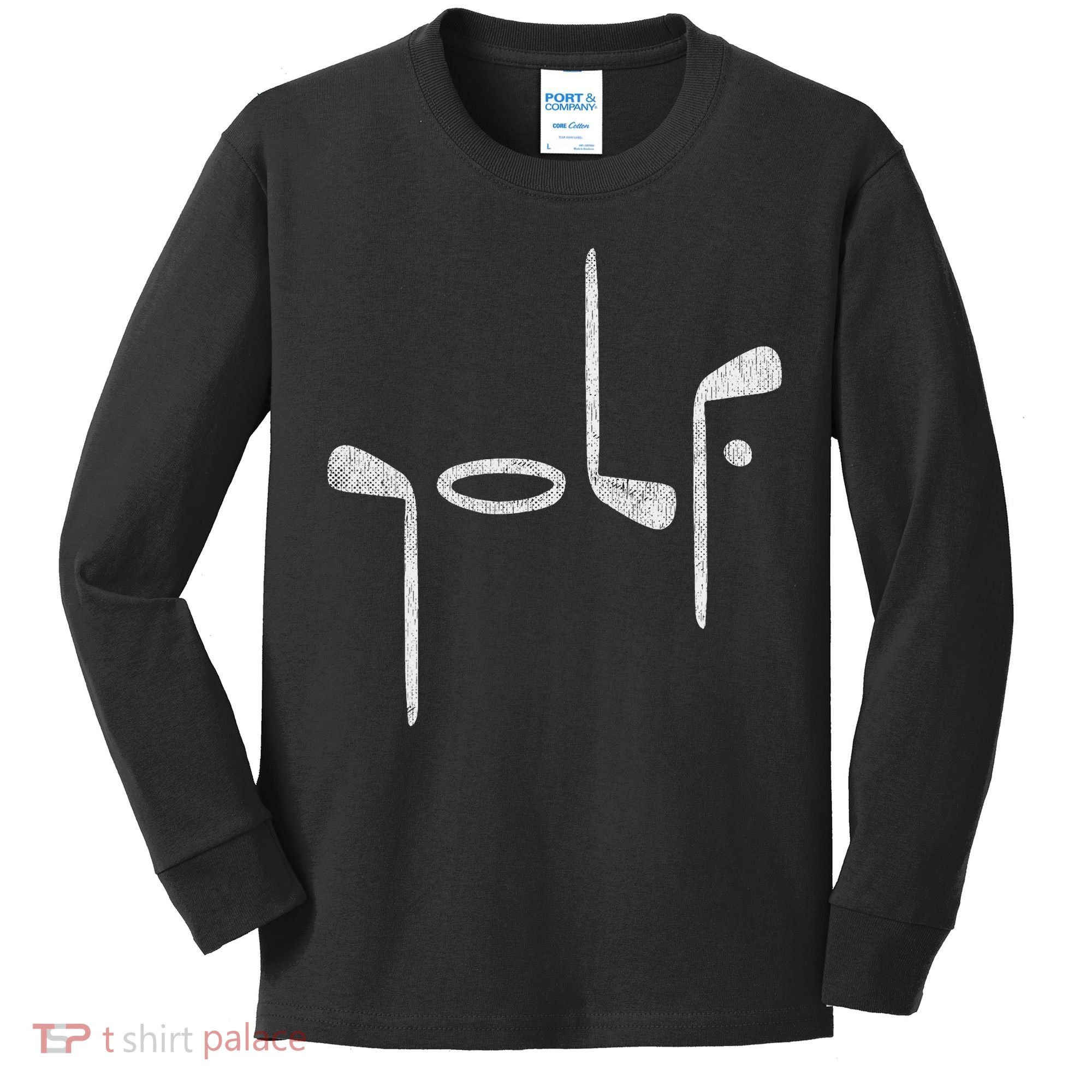 Golf Minimalist Logo Women Golf Fan Golfer Kids Long Sleeve Shirt