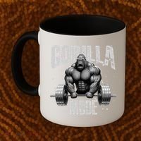 Gorilla Mode Lifting Weights Gym Workout Beast Motivation Meaningful Gift Coffee Mug thumb 2