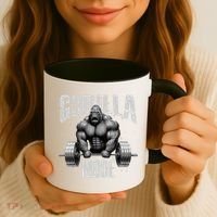 Gorilla Mode Lifting Weights Gym Workout Beast Motivation Meaningful Gift Coffee Mug thumb 3