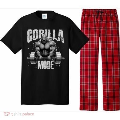 Gorilla Mode Lifting Weights Gym Workout Beast Motivation Meaningful Gift Pajama Set