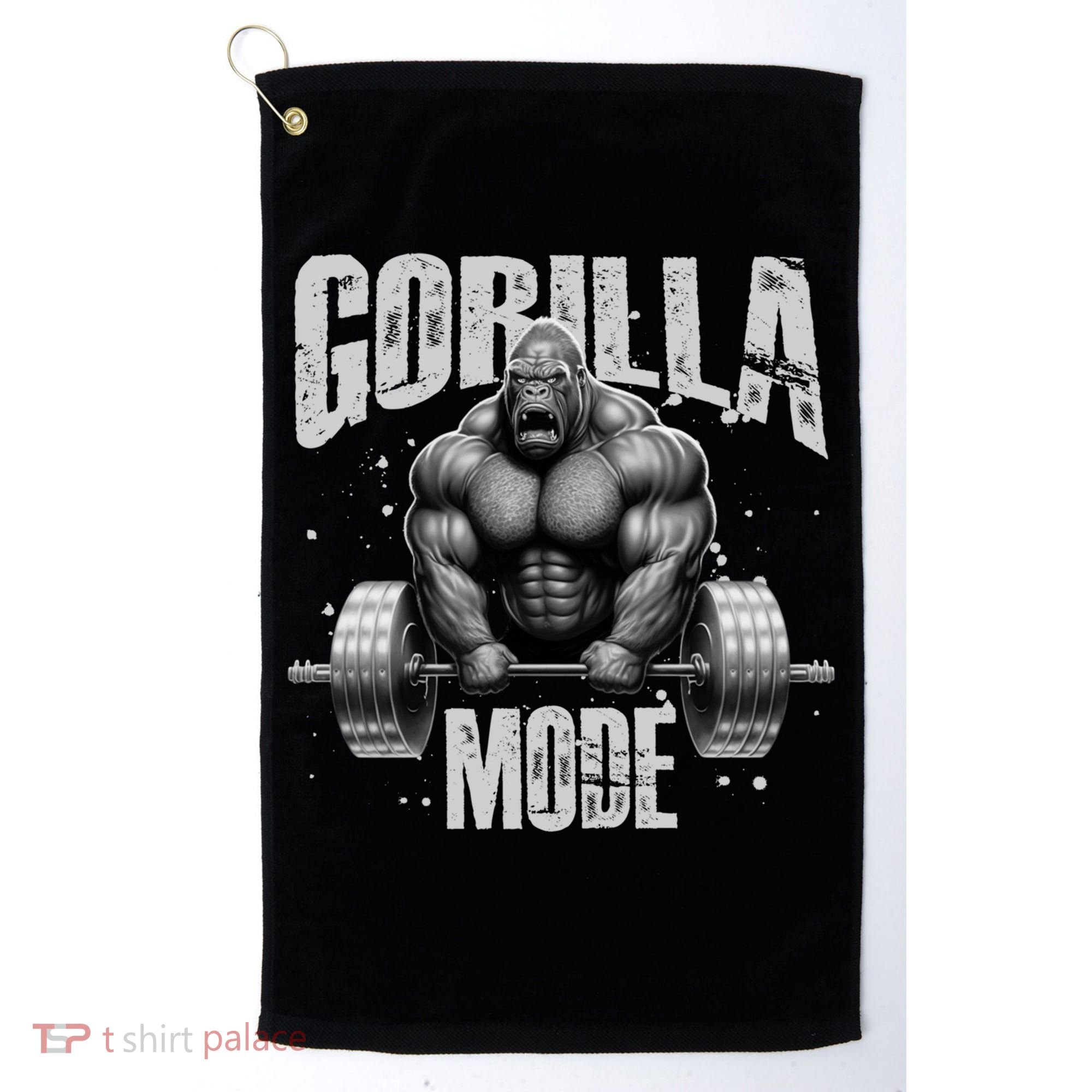 Gorilla Mode Lifting Weights Gym Workout Beast Motivation Meaningful Gift Golf Towel