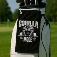 Gorilla Mode Lifting Weights Gym Workout Beast Motivation Meaningful Gift Golf Towel thumb 2