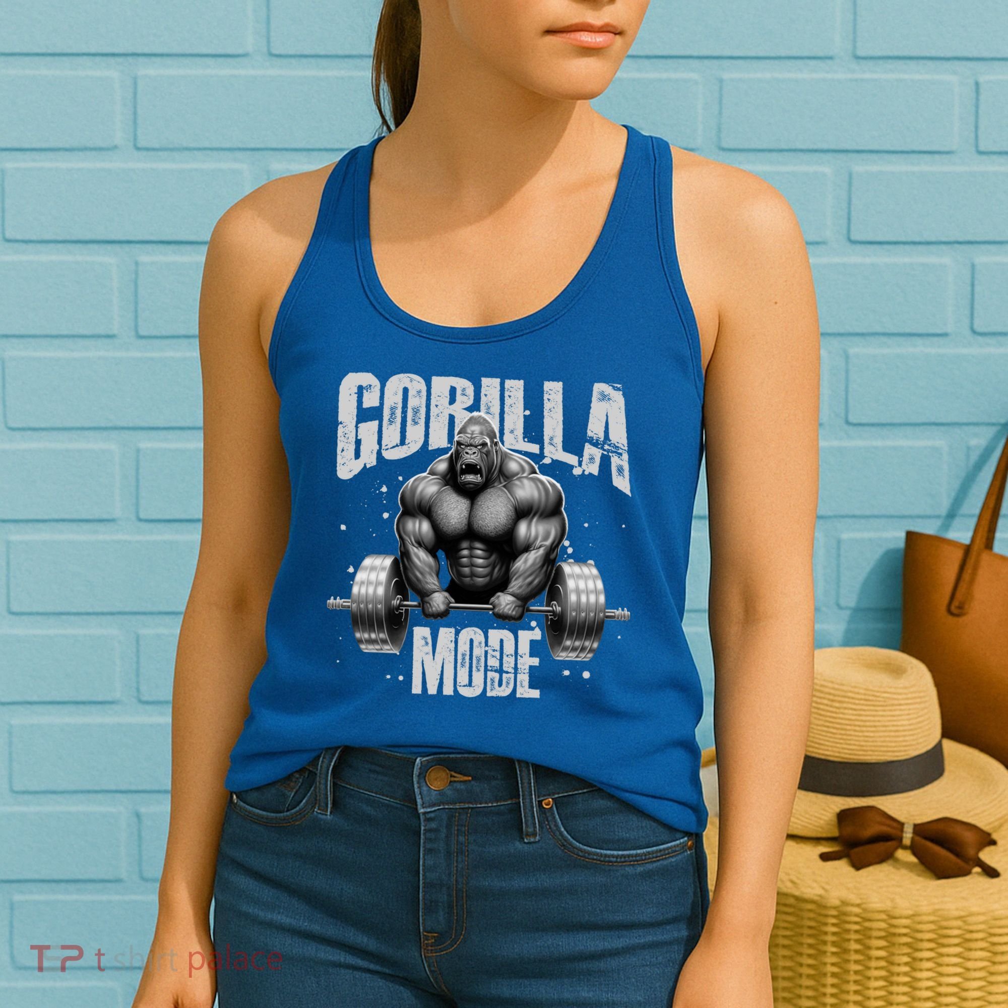 Gorilla Mode Lifting Weights Gym Workout Beast Motivation Meaningful Gift Women's Tank Top