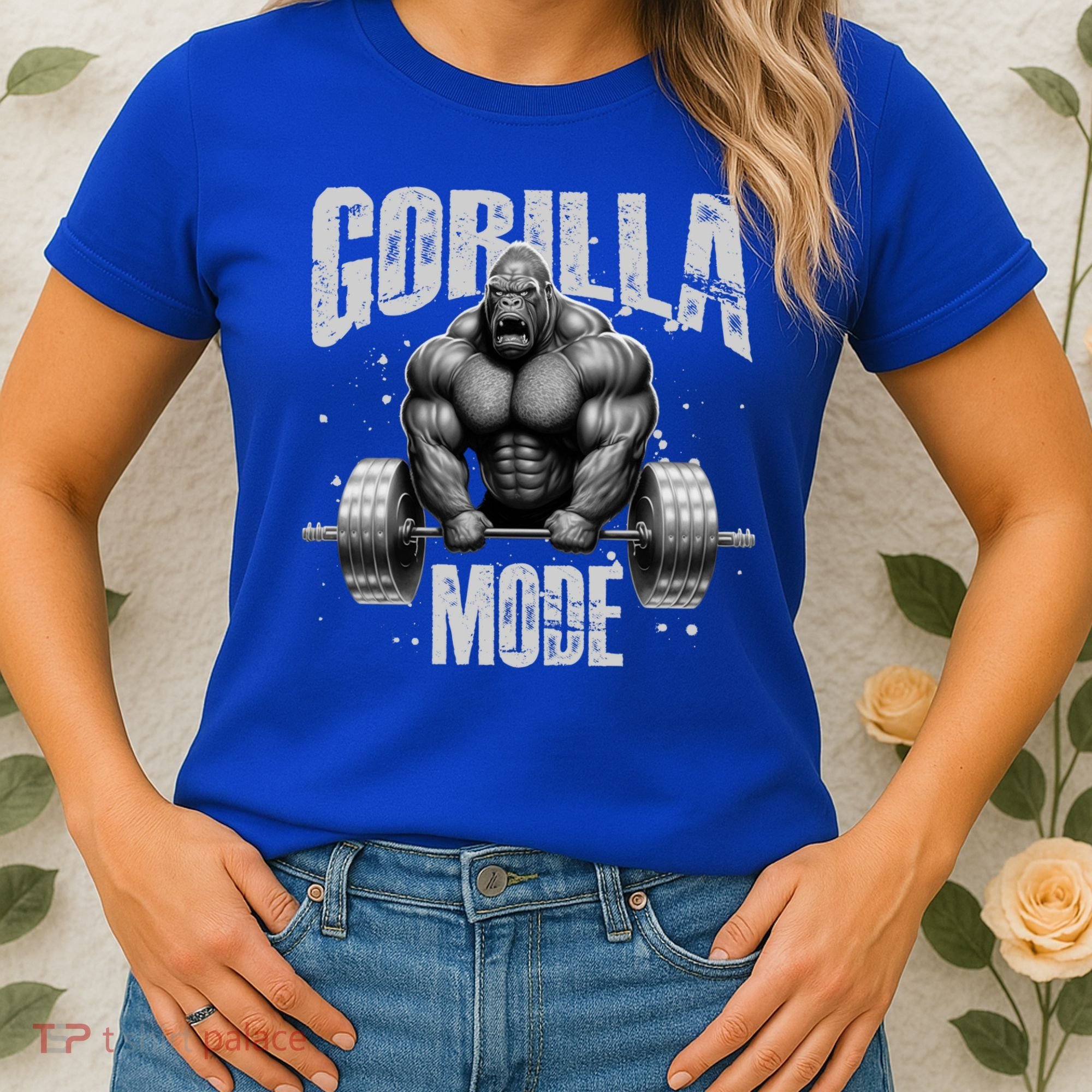 Gorilla Mode Lifting Weights Gym Workout Beast Motivation Meaningful Gift Women's T-Shirt