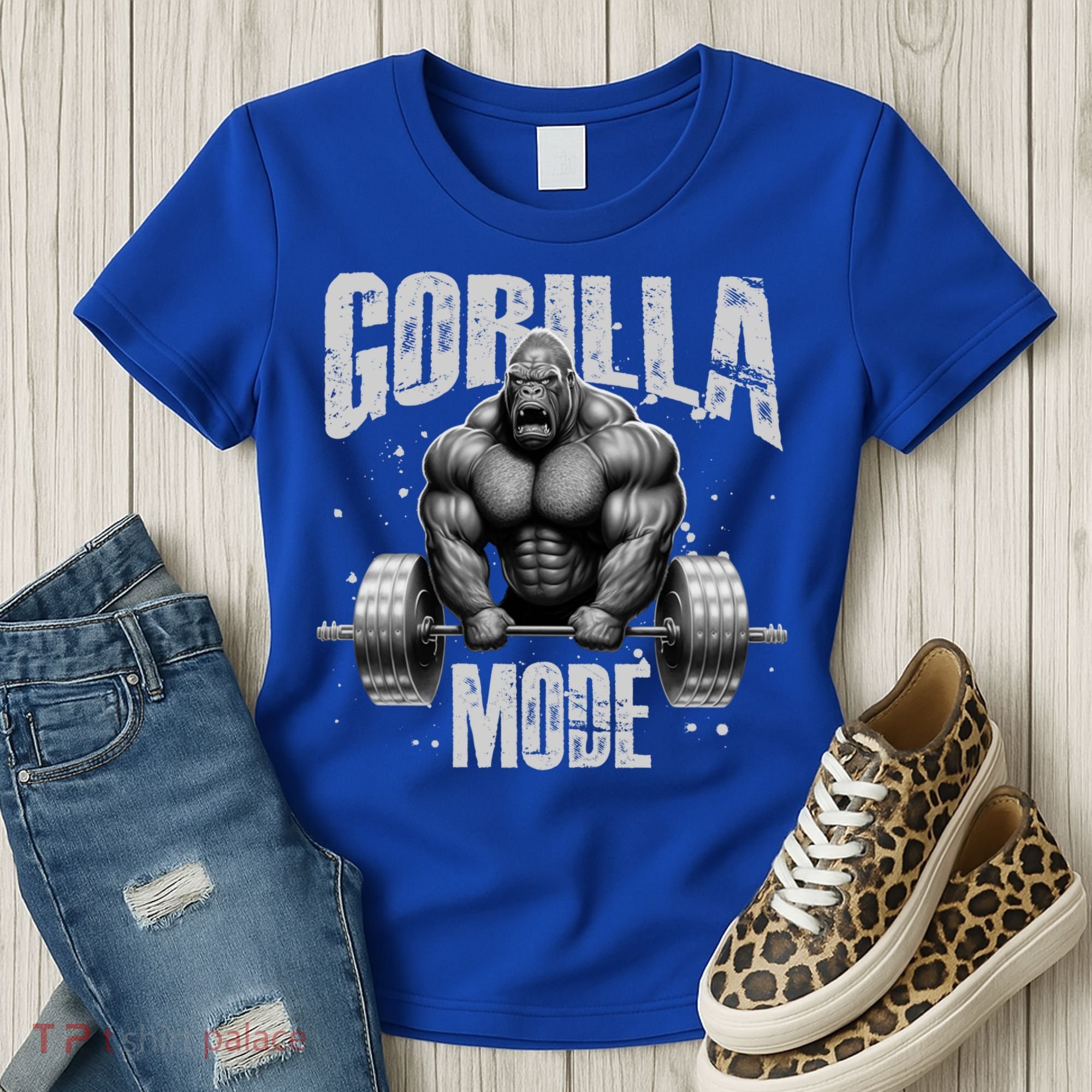 Gorilla Mode Lifting Weights Gym Workout Beast Motivation Meaningful Gift Women's T-Shirt