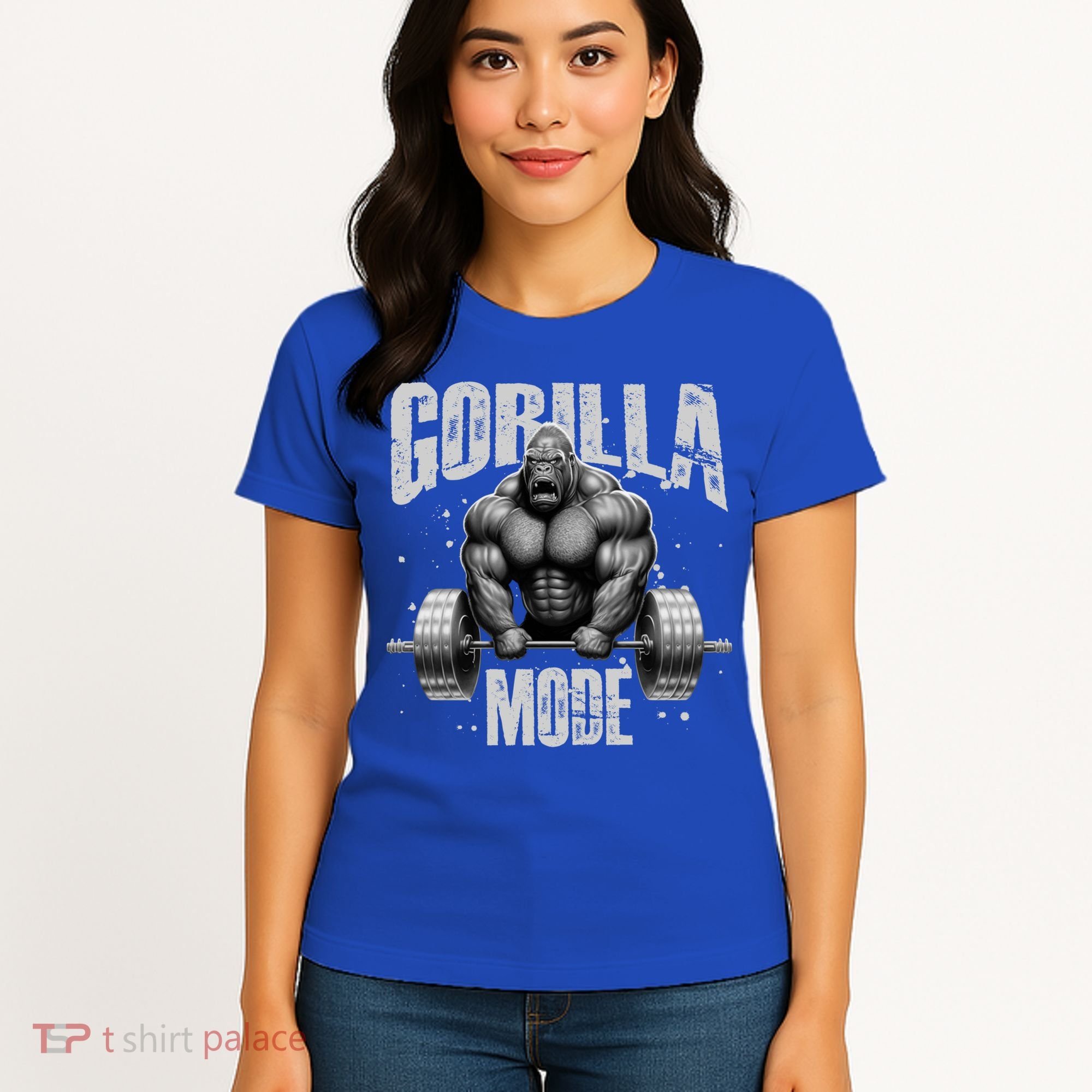 Gorilla Mode Lifting Weights Gym Workout Beast Motivation Meaningful Gift Women's T-Shirt