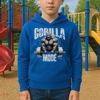 Gorilla Mode Lifting Weights Gym Workout Beast Motivation Meaningful Gift Kids Hoodie thumb 2
