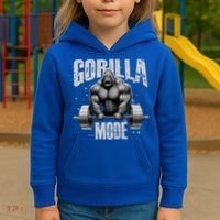 Gorilla Mode Lifting Weights Gym Workout Beast Motivation Meaningful Gift Kids Hoodie thumb 3