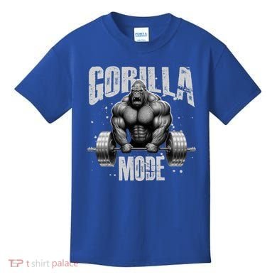 Gorilla Mode Lifting Weights Gym Workout Beast Motivation Meaningful Gift Kids T-Shirt