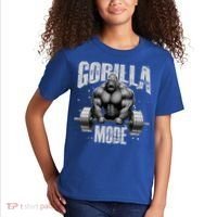 Gorilla Mode Lifting Weights Gym Workout Beast Motivation Meaningful Gift Kids T-Shirt thumb 2