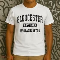 Gloucester Massachusetts Ma Vintage Established Sports T-Shirt thumb 3