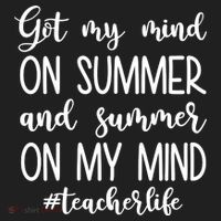 Got My Mind On Summer Teacher Life Beanie thumb 2