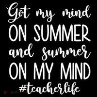 Got My Mind On Summer Teacher Life Women's Hoodie thumb 2