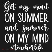 Got My Mind On Summer Teacher Life Women's Long Sleeve Shirt thumb 2